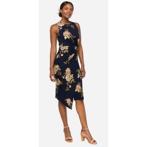 Nine Britton Abigail Floral Brushed Knit Midi Dress